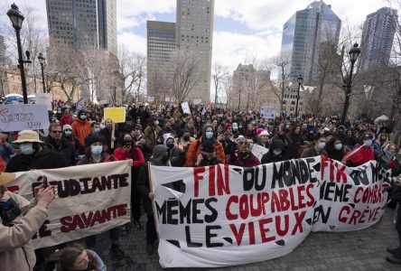 Quelques centaines d’étudiants reprennent les revendications du printemps érable