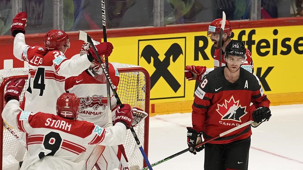 Le Canada s’incline 3-2 devant le Danemark au Championnat du monde de hockey