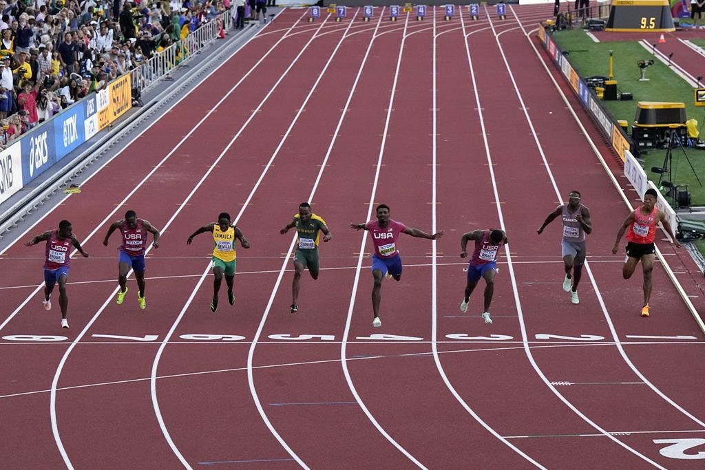 Brown termine 8e en finale du 100 mètres aux Mondiaux ; De Grasse exclu