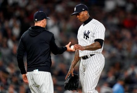 Absent d’un entraînement, Chapman ne jouera pas pour les Yankees face aux Guardians