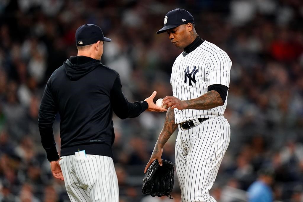 Absent d’un entraînement, Chapman ne jouera pas pour les Yankees face aux Guardians