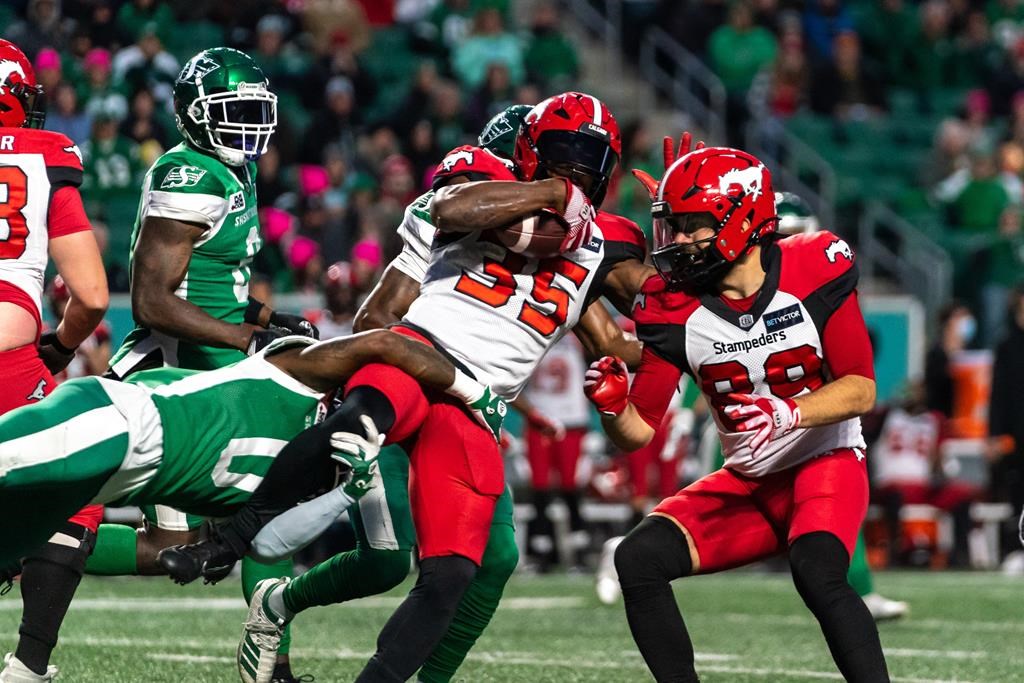 Les Stampeders gagnent 32-21 mettent fin aux espoirs de séries des Roughriders