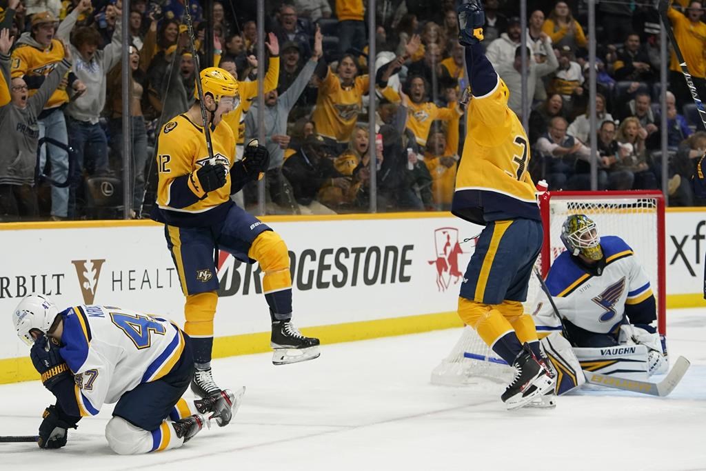 Josi brille dans une victoire des Predators contre les Blues, 6-2