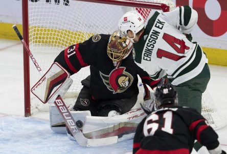 Le Wild triomphe 4-2 et freine à quatre la séquence de victoires des Sénateurs