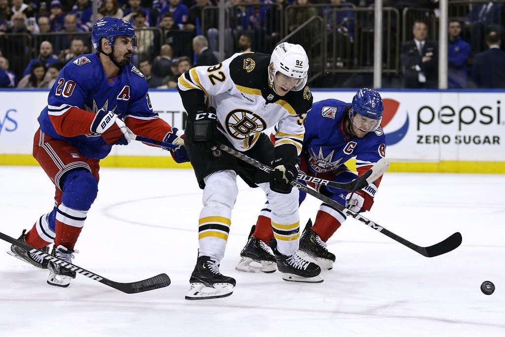 Les Bruins méritent un septième gain de suite en battant les Rangers, 5-2