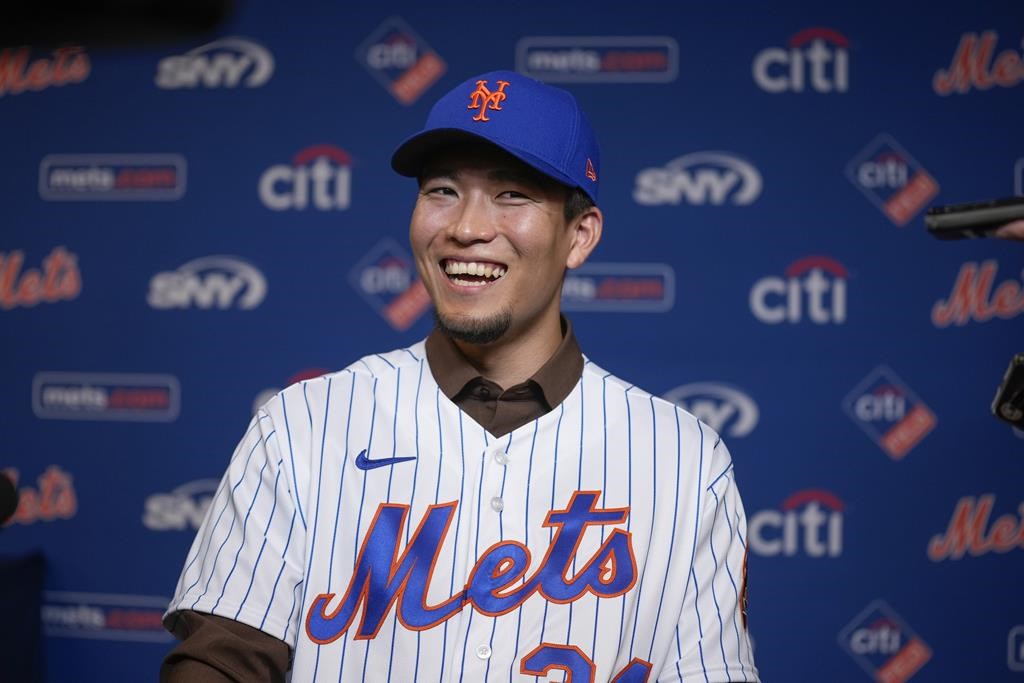 Les Mets présentent le lanceur japonais Kodai Senga à la presse