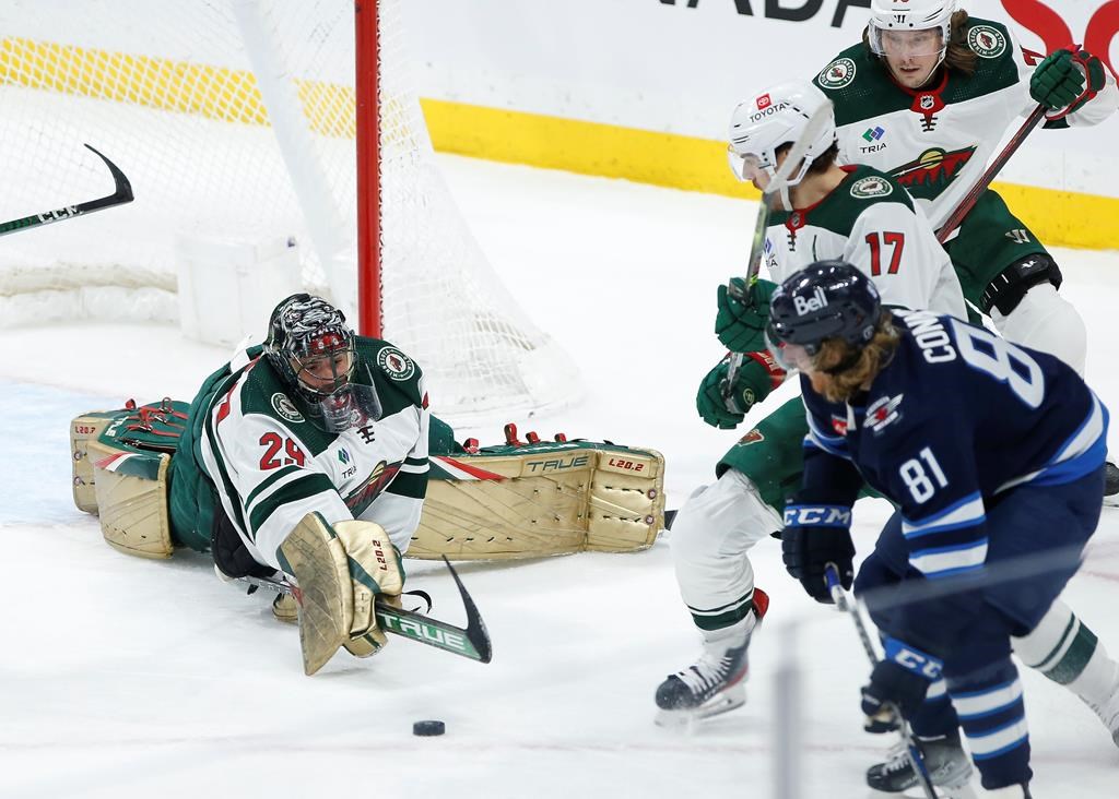 Fleury stoppe 46 tirs dans une victoire du Wild contre les Jets, 4-2