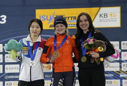 Patinage de vitesse courte piste: trois médailles de bronze pour le Canada à Séoul