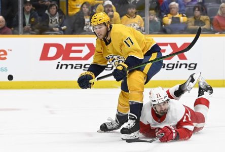 Les Predators gagnent un troisième match de suite, 2-1 face aux Red Wings