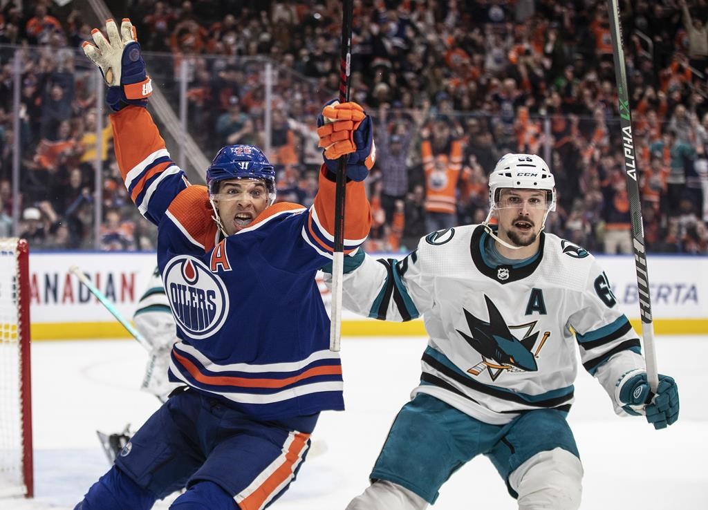 Les Oilers l’emportent 5-4 en prolongation contre les Sharks