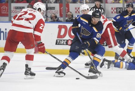 Raymond marque en tirs de barrage et les Red Wings battent les Blues 3-2