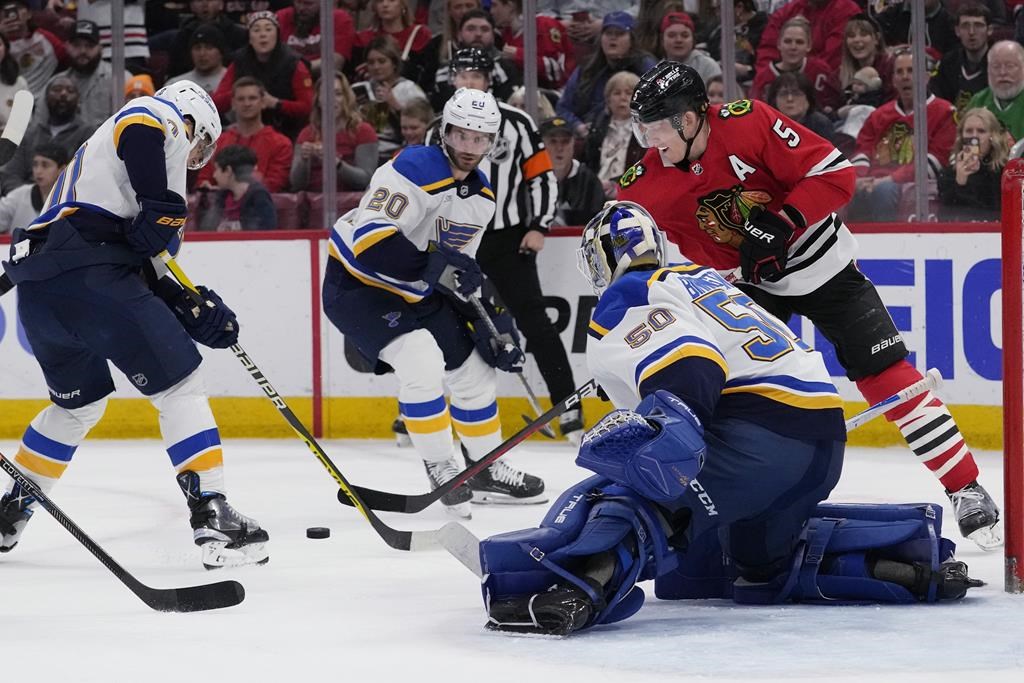 Les Blackhawks perdent un 7e match de suite, 5-3 contre les Blues