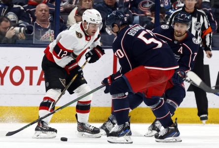 Les Sénateurs s’effondrent en prolongation face aux Blue Jackets 4-3