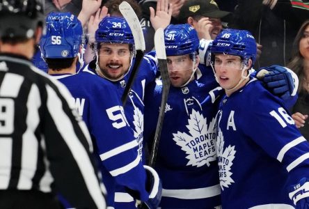 Trois points pour Marner, dans un gain de 7-1 des Maple Leafs contre le CH