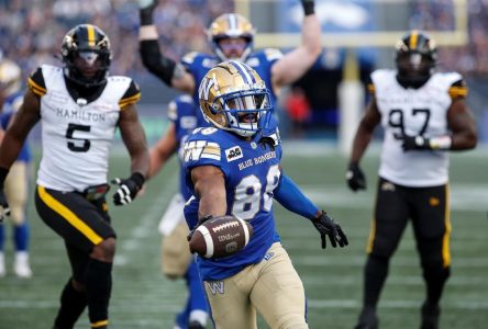 Les Blue Bombers explosent offensivement en première demie et battent les Tiger-Cats