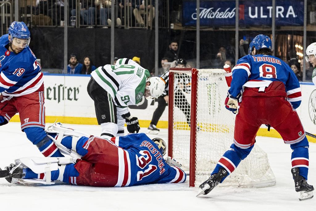 Shesterkin effectue 41 arrêts, les Rangers gagnent 3-1 contre les Stars