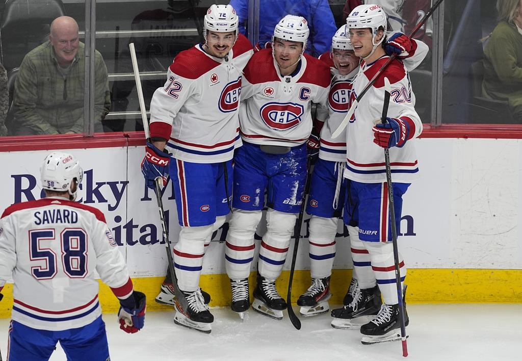 Montembeault repousse 27 tirs et le Canadien défait l’Avalanche 2-1