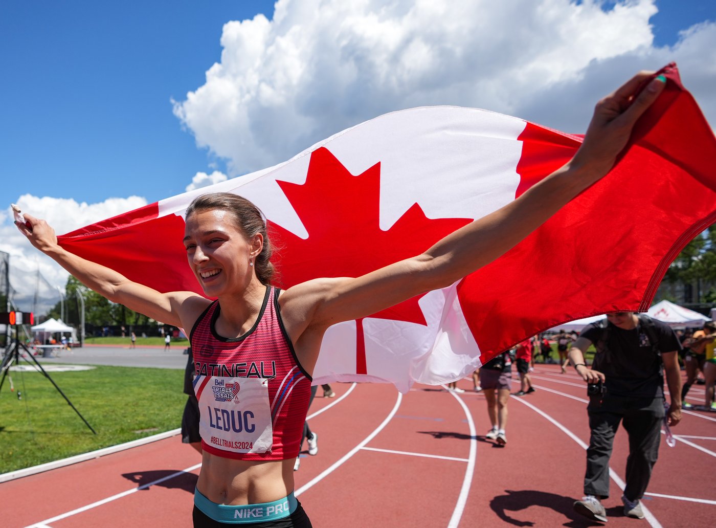 La Reine du stade: Audrey Leduc réussit le doublé aux Essais canadiens d’athlétisme