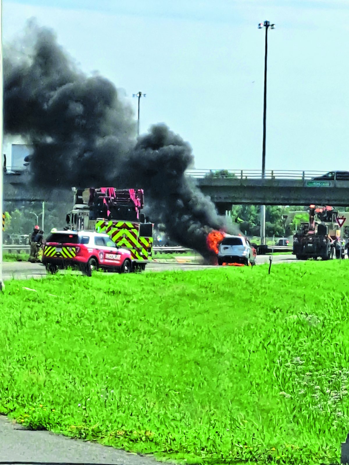 Un véhicule s’enflamme sur l’autoroute 35