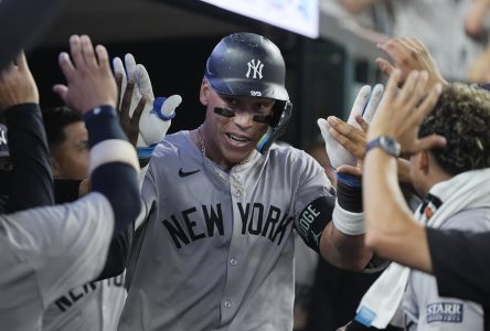 Aaron Judge frappe son 44e circuit, les Yankees gagnent 3-0 contre les Yankees