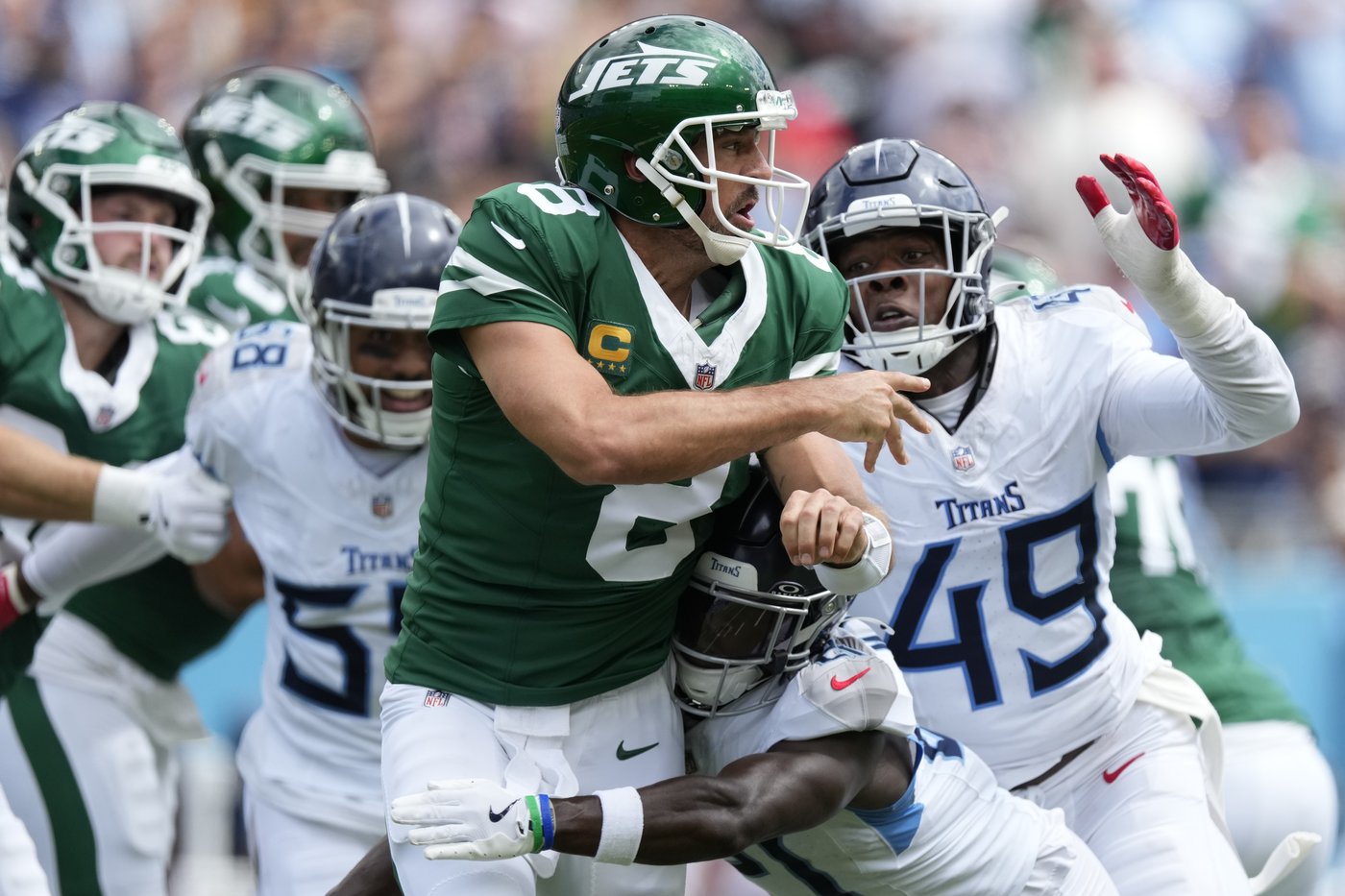 Deux touchés de Braelon Allen aident les Jets et Aaron Rodgers à vaincre les Titans