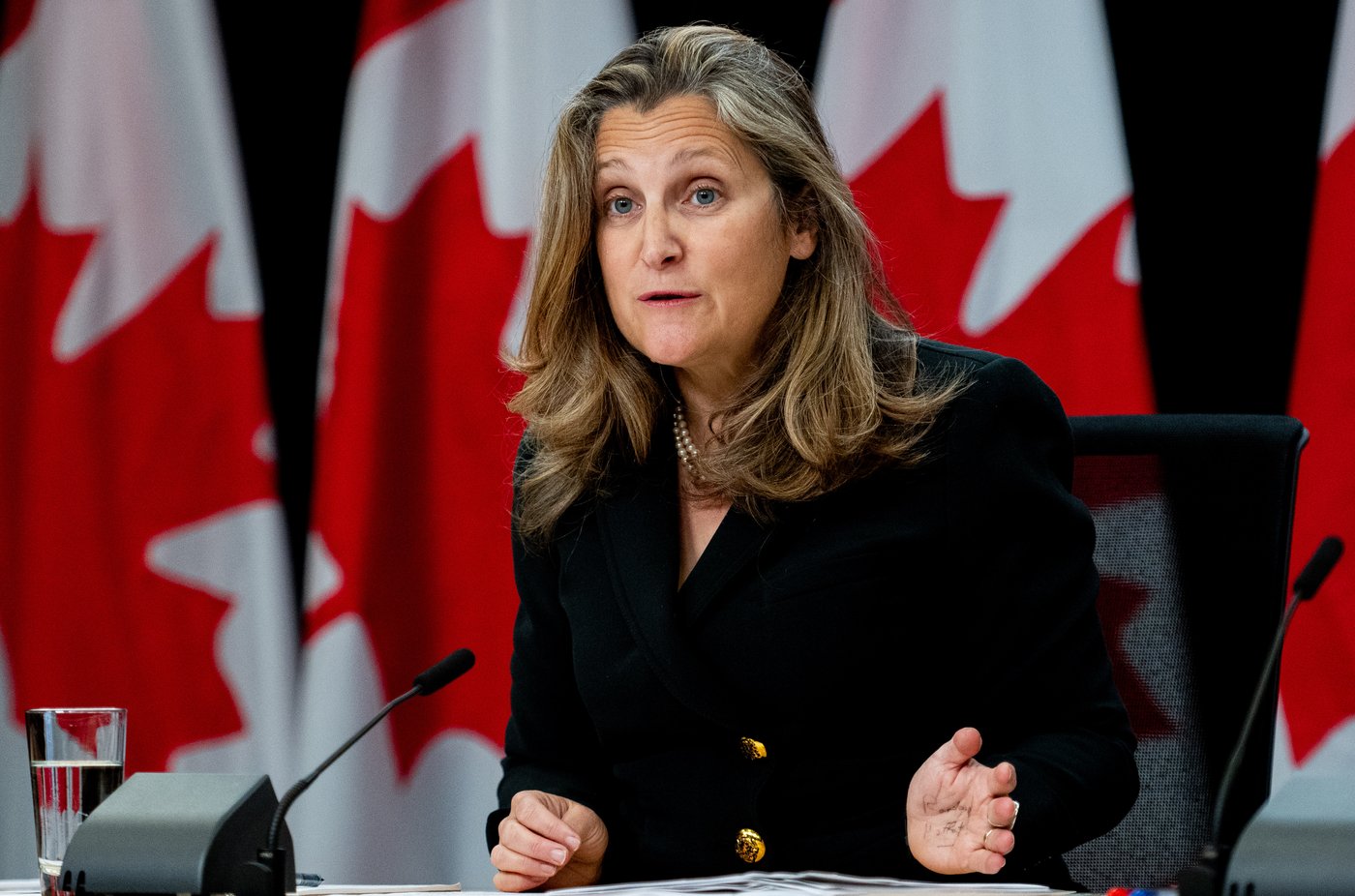 Aînés: des discussions «fructueuses» avec le Bloc et le NPD, dit Freeland