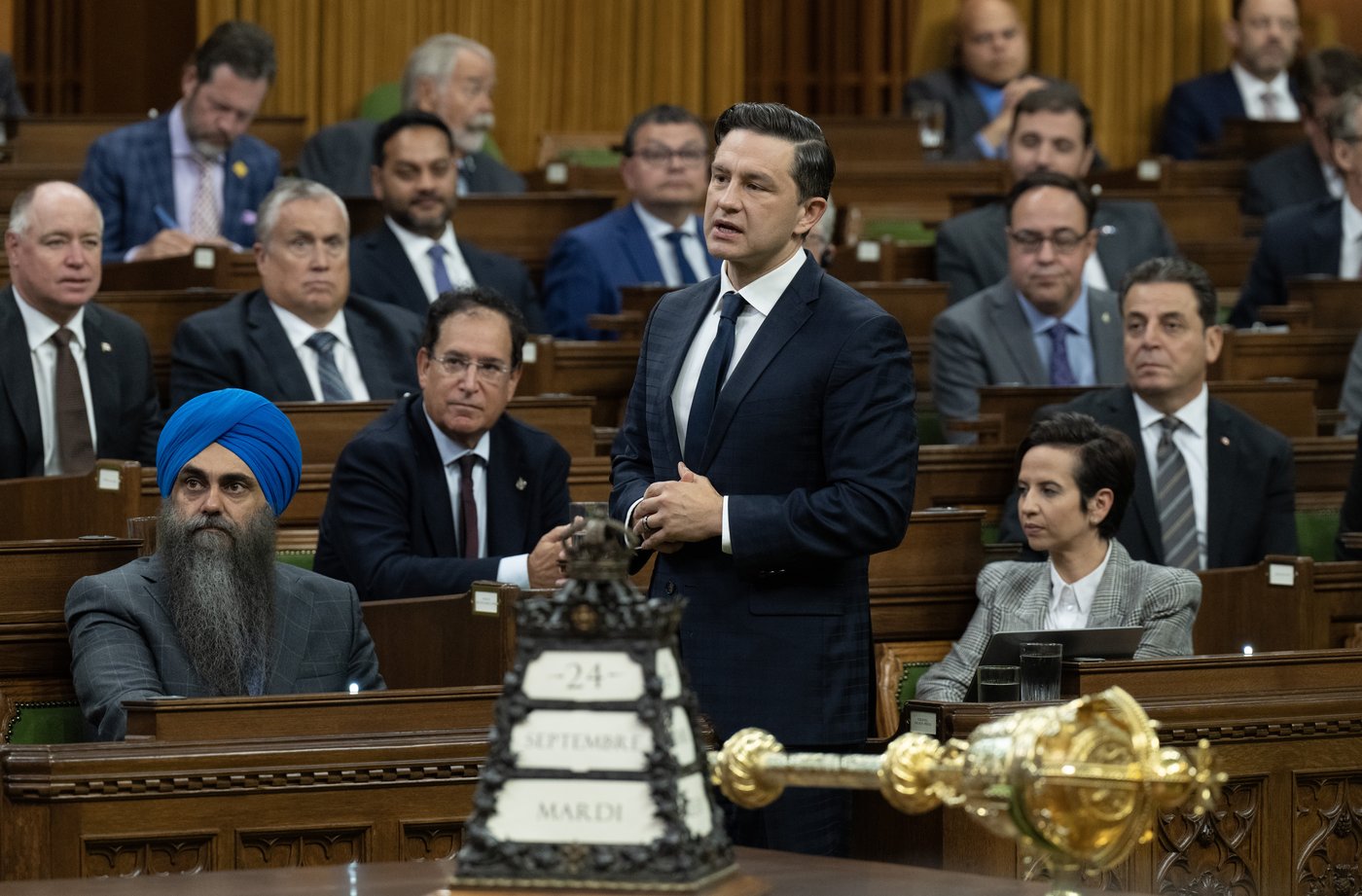 Poilievre livre un discours à saveur électorale en déposant sa motion de censure