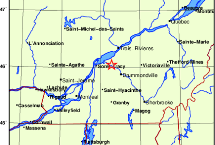 Un séisme de magnitude 4,6 ressenti dans le Haut-Richelieu