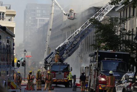 Deux décès confirmés dans l’incendie d’un édifice du Vieux-Montréal