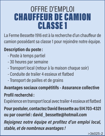 Logo de CHAUFFEUR DE CAMION CLASSE 1