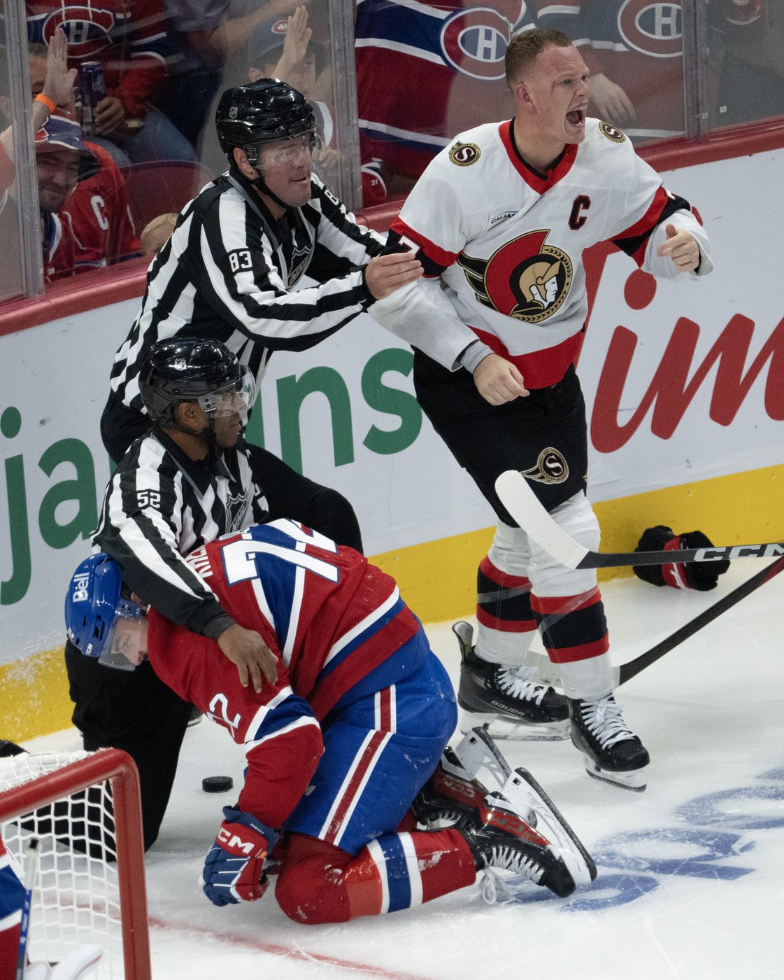 Les Sénateurs gagnent un éreintant duel 4-3 face au Canadien