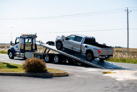 Quatre véhicules impliqués dans un accident