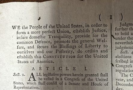 Une rare copie de la Constitution des États-Unis est vendue aux enchères