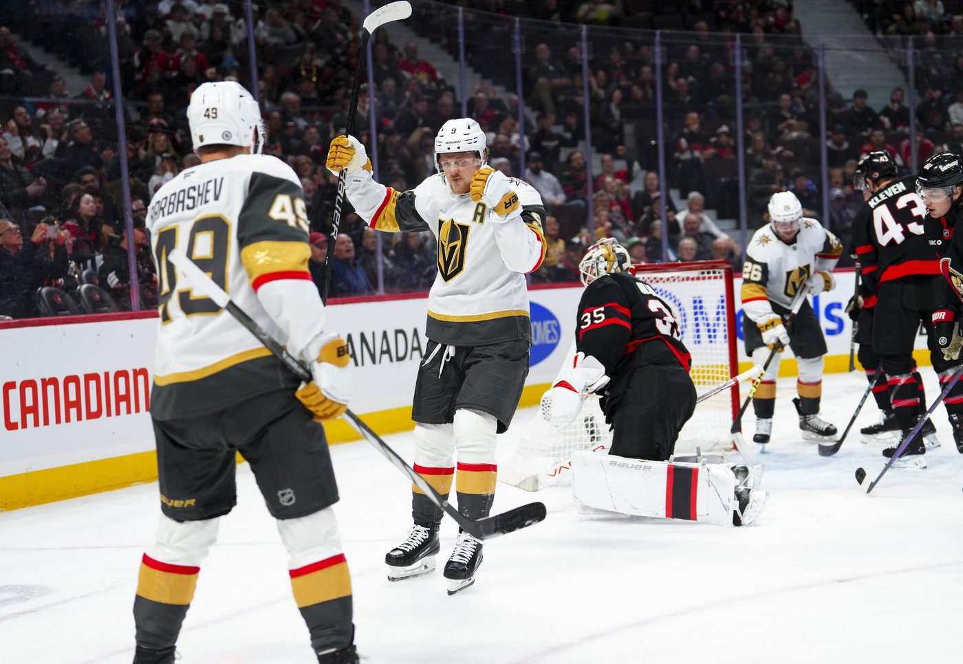 Les Golden Knights infligent une quatrième défaite de suite aux Sénateurs, 3-2